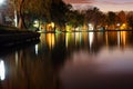 Herastrau Lake Panorma, Bucharest Royalty Free Stock Photo