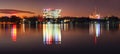 Herastrau Lake Panorma, Bucharest Royalty Free Stock Photo