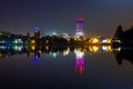 Herastrau Lake Panorma, Bucharest Royalty Free Stock Photo