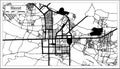 Herat Afghanistan City Map in Black and White Color in Retro Style. Outline Map