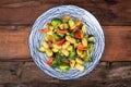 Herb and cheese gnocci pasta with veggies