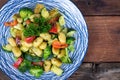 Herb and cheese gnocci pasta with veggies