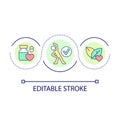 Herb-drug interactions loop concept icon