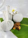 Herb ginger spa thai massage spa Royalty Free Stock Photo