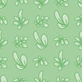 Herb of Grace Leaves Seamless Illustration Pattern