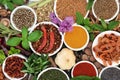 Herb and Spice Colourful Abstract Background Royalty Free Stock Photo