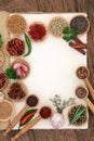 Herb and Spice Ingredients Royalty Free Stock Photo