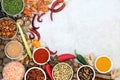 Herb and Spice Seasoning Abstract Background Border Royalty Free Stock Photo