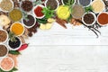 Herb and Spice Background Border Royalty Free Stock Photo