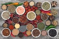 Herb and Spice Selection Royalty Free Stock Photo