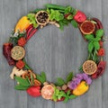 Herb and Spice Wreath Royalty Free Stock Photo