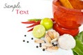 Herb and spicy ingredients food Royalty Free Stock Photo