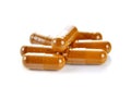 Herb turmeric capsules Royalty Free Stock Photo