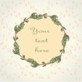 Herb wreath spring card