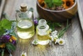 Herbal aromatherapy oils with medicinal plants