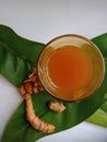 A herbal drink made from turmeric is good for alleviating menstrual pain Royalty Free Stock Photo