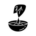 Herbal extract black glyph icon