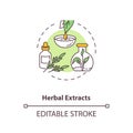 Herbal extracts concept icon
