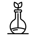 Herbal flask icon, outline style