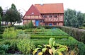 Herbal garden of Greyfriars Abbey, Ystad, Sweden