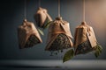 herbal green tea bags Generative AI Royalty Free Stock Photo