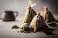 herbal green tea bags Generative AI Royalty Free Stock Photo