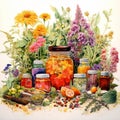 Herbal Harmony in Full Bloom: A Captivating Snapshot of Natural Remedies