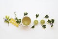 Herbal healthy drinks honey lemon cocktail water Royalty Free Stock Photo