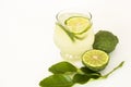Herbal healthy drinks iced kaffir lime cocktail water