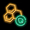 herbal honey neon glow icon illustration