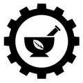 Herbal industry sign icon