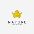 Herbal Leaf Logo Vector Illustration Design Vintage Icon Creative Nature Royalty Free Stock Photo