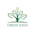 herbal leaf tea green organic beauty supplement vitamin vector logo design Royalty Free Stock Photo