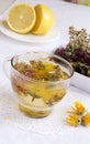 Herbal medical tea with lemon