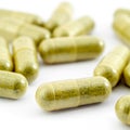 Herbal medicine capsules Royalty Free Stock Photo