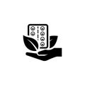 Herbal Medicine Icon. Flat Design