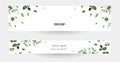 Herbal minimalist vector banners