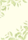 Herbal minimalistic vector frame. Hand painted branches on white background. Greenery wedding invitation. Watercolor Royalty Free Stock Photo