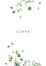 Herbal minimalistic vector frame