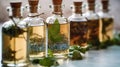 Herbal, mint homemade liquor AI generated image