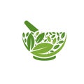 Herbal Mortar and pestle logo