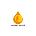herbal natural leaf oil symbol vector