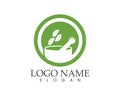 Herbal pharmacy icon sign logo