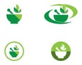 Herbal pharmacy logo template vector Royalty Free Stock Photo