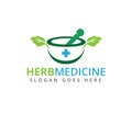 herbal pharmacy medical treatment medicine clinic logo design