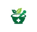 herbal pharmacy medical treatment medicine clinic logo design