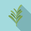 Herbal rosemary icon flat vector. Herb plant