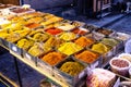 Herbal and spice market stall at basar Suq Al Hamidiyah in Damascus