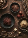 Herbal Spices on Table Royalty Free Stock Photo