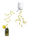 Herbal Supplements Bottles Royalty Free Stock Photo